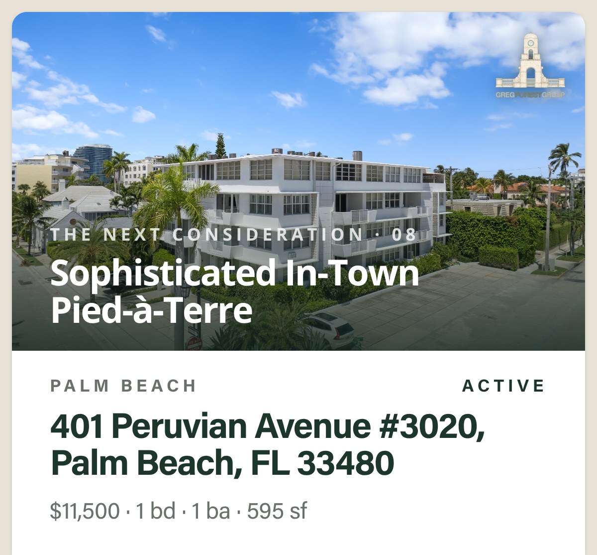 401 Peruvian Avenue #3020, Palm Beach, FL 33480