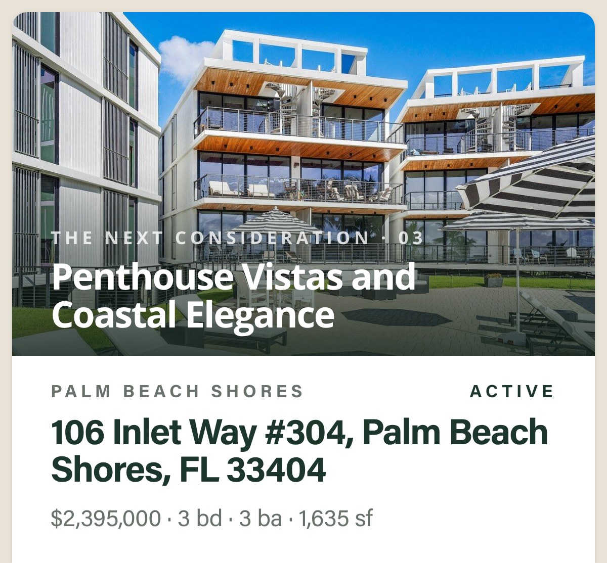 106 Inlet Way #304, Palm Beach Shores, FL 33404