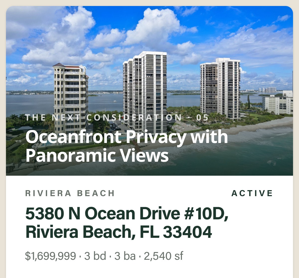 5380 N Ocean Drive #10d, Riviera Beach, FL 33404