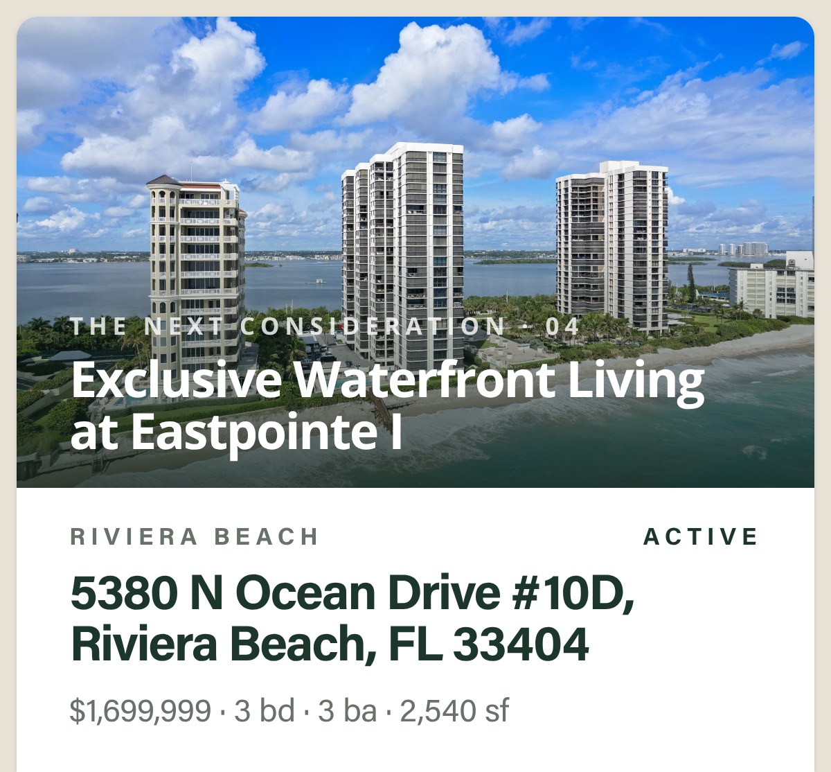 5380 N Ocean Drive #10d, Riviera Beach, FL 33404