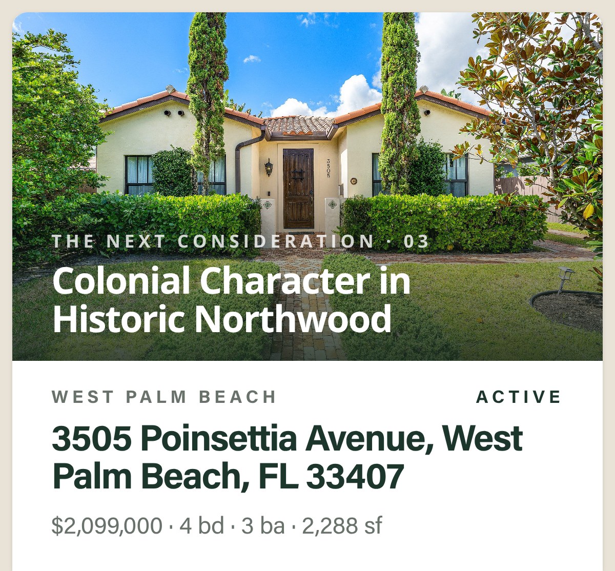 3505 Poinsettia Avenue, West Palm Beach, FL 33407