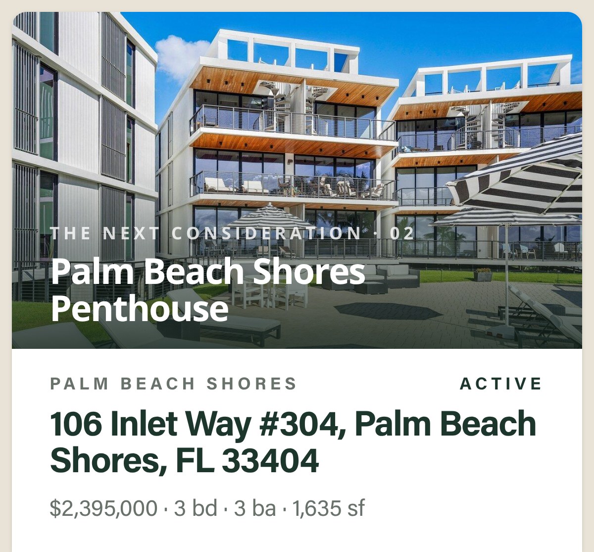 106 Inlet Way #304, Palm Beach Shores, FL 33404